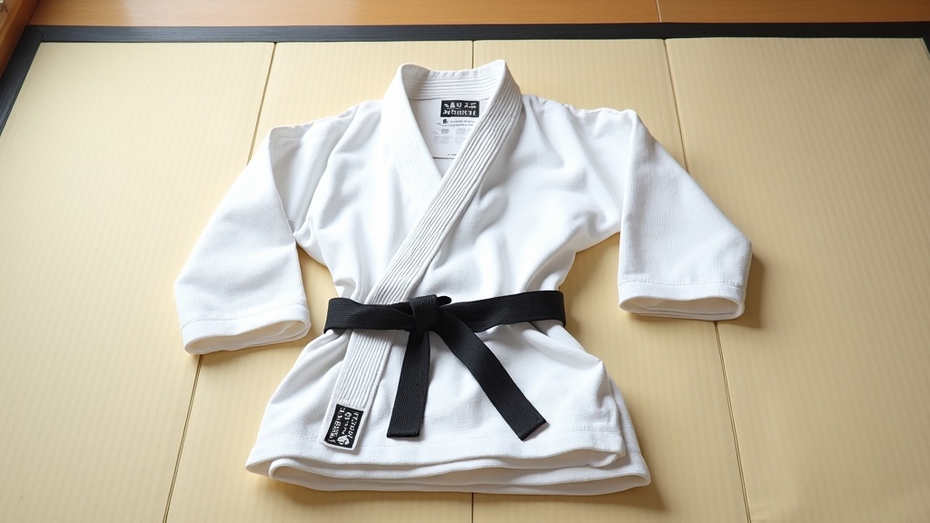 Judo mats, belts, and throws - minimalist image capturing the spirit of judo training